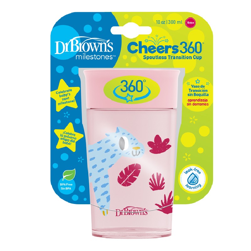 Dr Browns – Cheers Κύπελλο 360° 300ml Ροζ. Dr Browns – Cheers Κύπελλο 360° 300ml Ροζ.